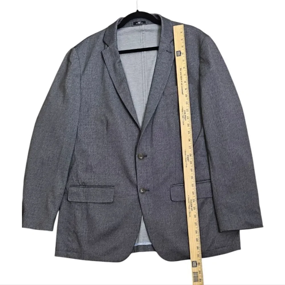 Haggar In Motion Tailored Fit The Knit Blazer In Gray Size 44 L